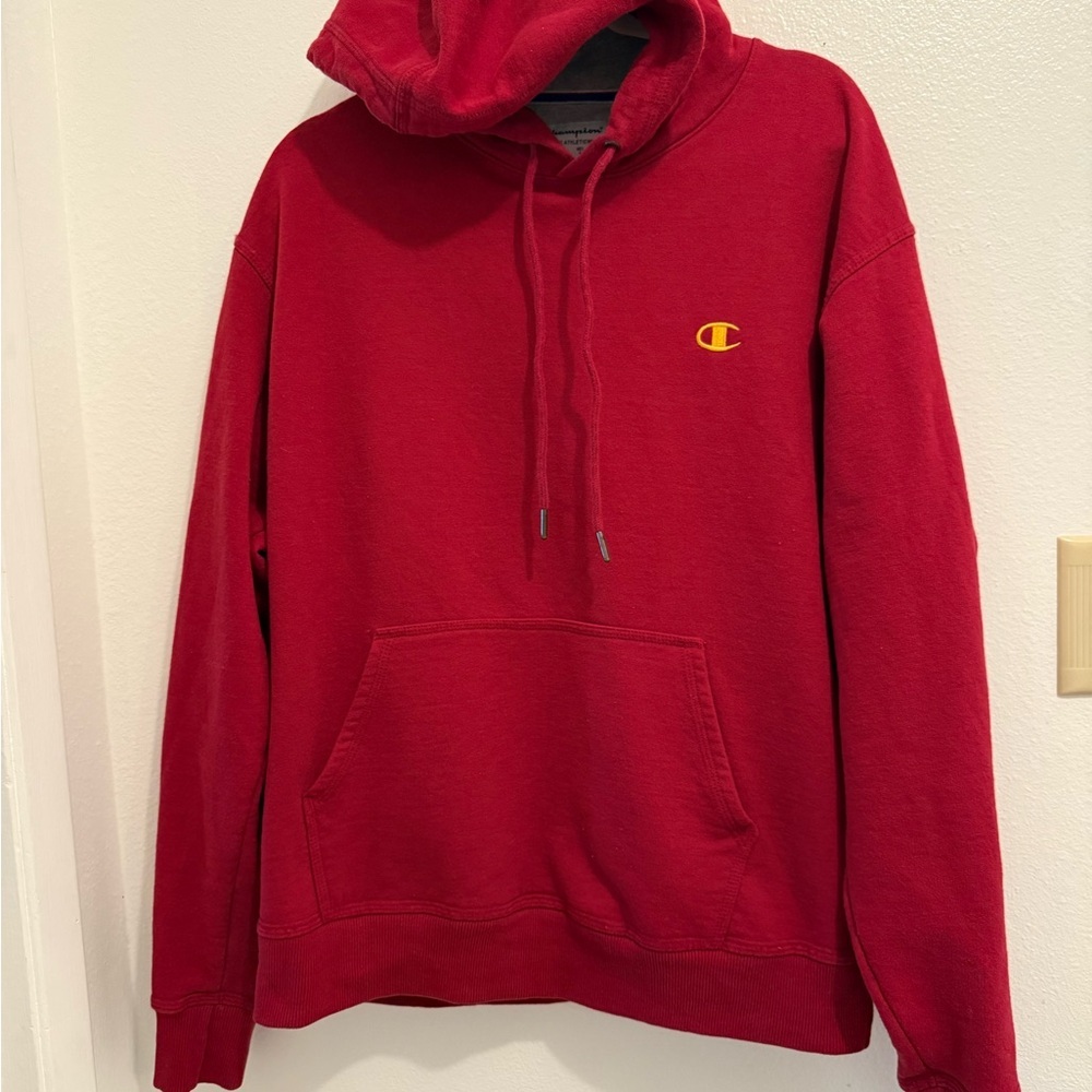 Champion Men's Red Hoodie Excellent condition